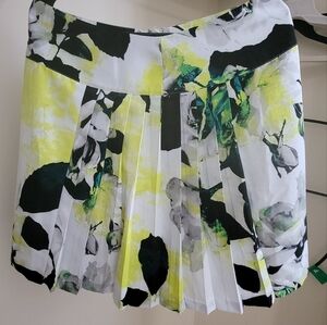 Worthington A-line vintage floral yellow skirt